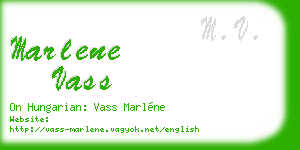 marlene vass business card